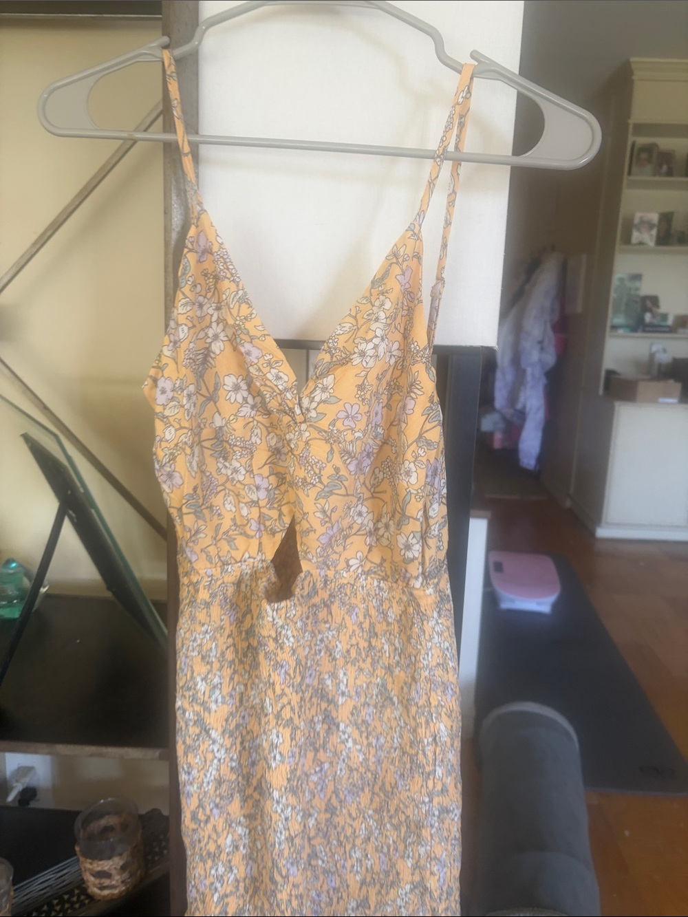 Promesa Yellow Floral Mini Dress